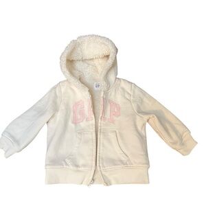 𝅺Baby Gap|Logo CozySherpa Hoodie- Size 12-18months